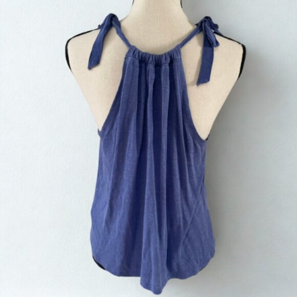 J.Crew 100% Linen Adjustable Tie-Shoulder Tank XS - Blue - GUC - Picture 4 of 6